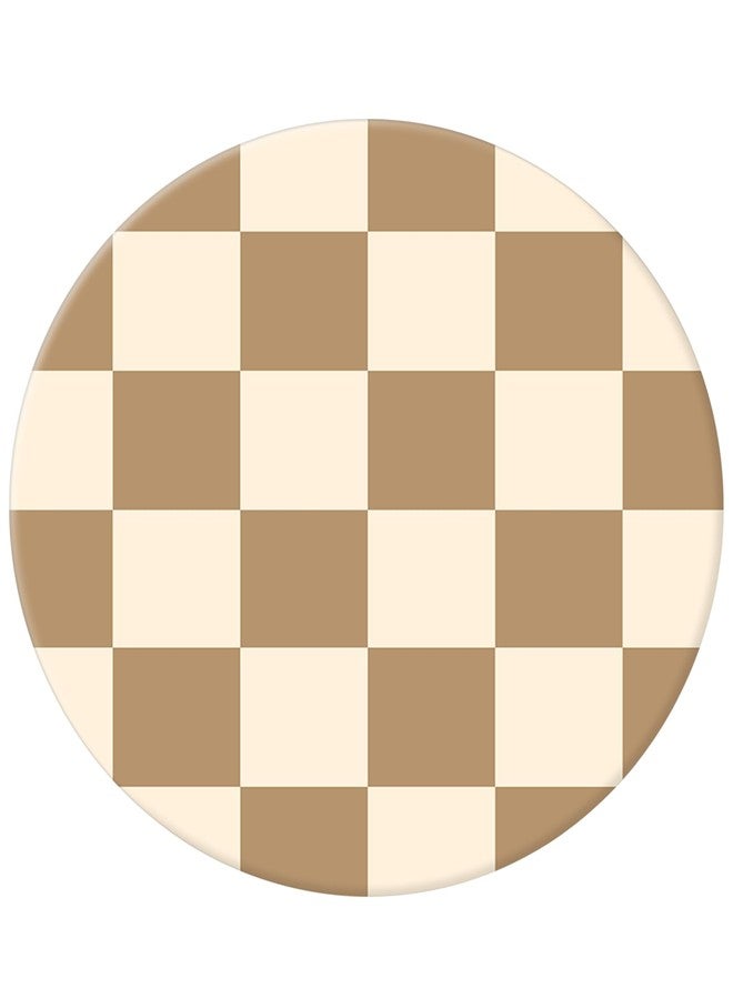 ZHIZHEND Coffee Checkered Drink Absorbent Coaster,Cool Deisgn Ceramic Drink Coaster with Cork Base,Housewarming Gifts,Tabletop Protection Suitable for Kinds of Cups(Pack of 4) - Image 3